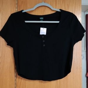 Button Up Crop Top